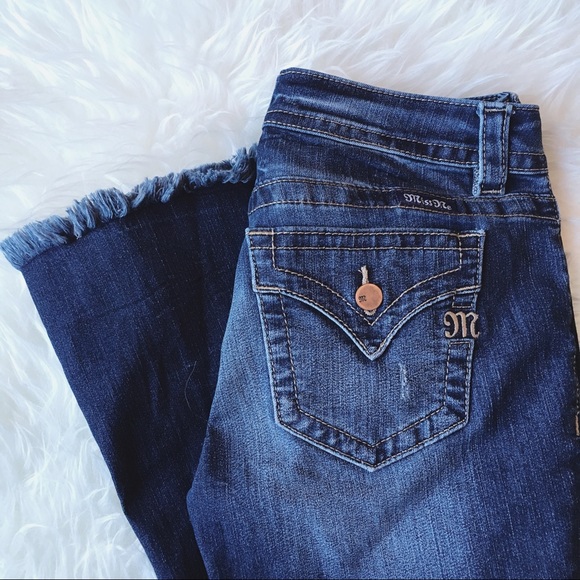 Miss Me Standard Flare Slightly Distressed Jeans - Picture 1 of 5